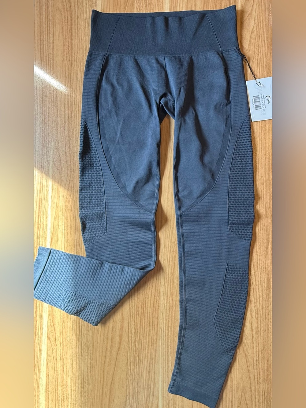 ZYIA Active Perforated Performance Leggings | Gray | XL/XXL
